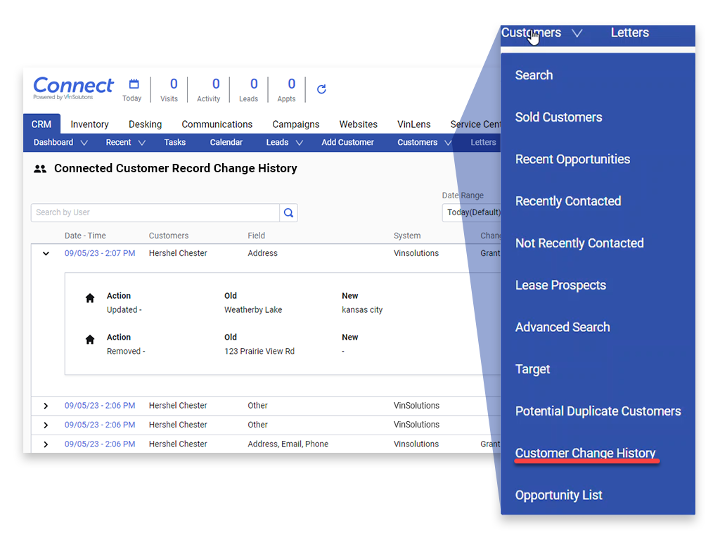 customer-record-change-history